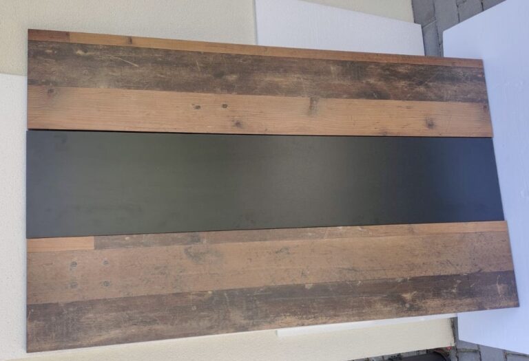 Jídelní stůl – design old wood/černá, bílá